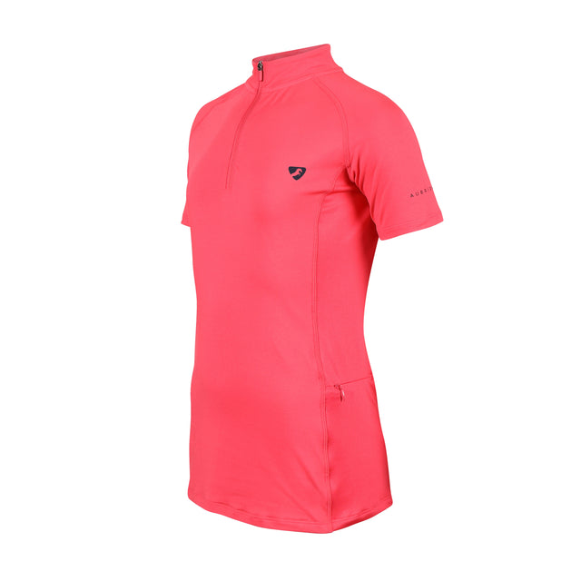 Shires Aubrion Maids Revive Short Sleeve Base Layer #colour_coral