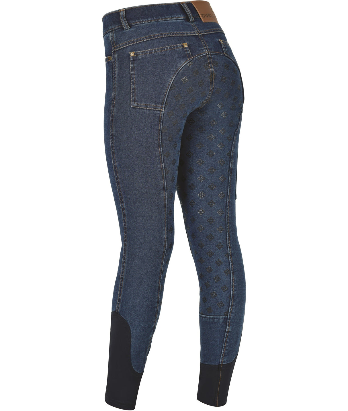 Dublin Kids Shona Denim Full Seat Breeches #colour_light-blue-denim