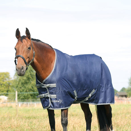 StormX Empra 100g Turnout Rug #colour_navy