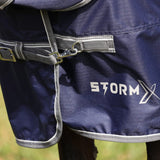 StormX Empra 100g Combi Turnout Rug #colour_navy