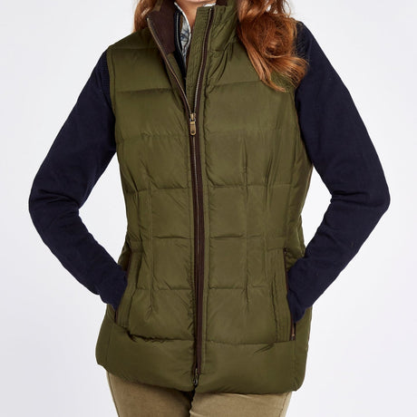 Dubarry Womens Spiddal Quilted Gilet #Colour_olive