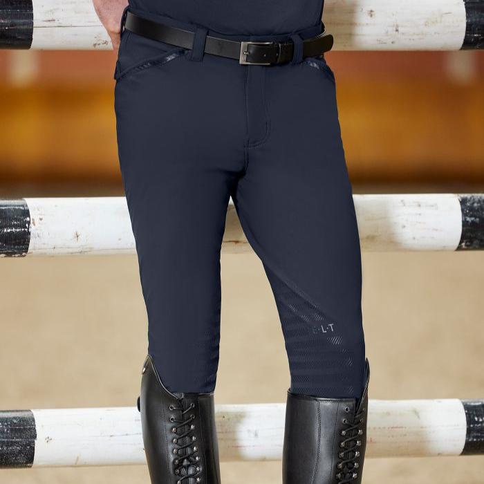 E.L.T Men's Mailo Knee Silicone Breeches #colour_deep-blue