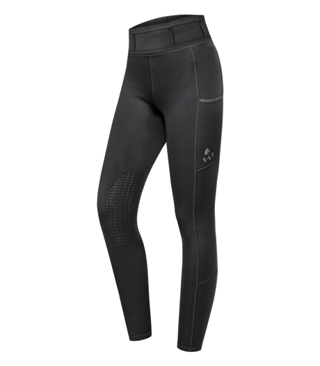 E.L.T Ella Ladies Knee Silicone Riding Leggings #colour_black