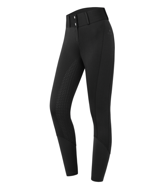 E.L.T Essential Ladies High Waist Silicone Breeches #colour_black