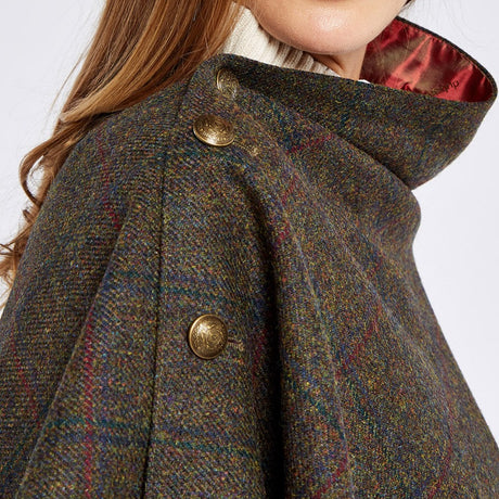 Dubarry Womens Hazelwood Tweed Poncho #colour_hemlock