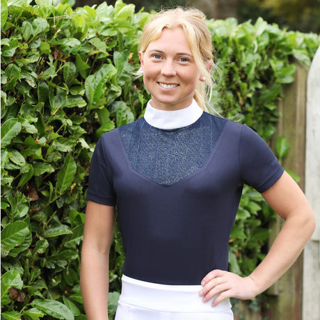 Hy Equestrian Lettie Show Shirt #colour_navy