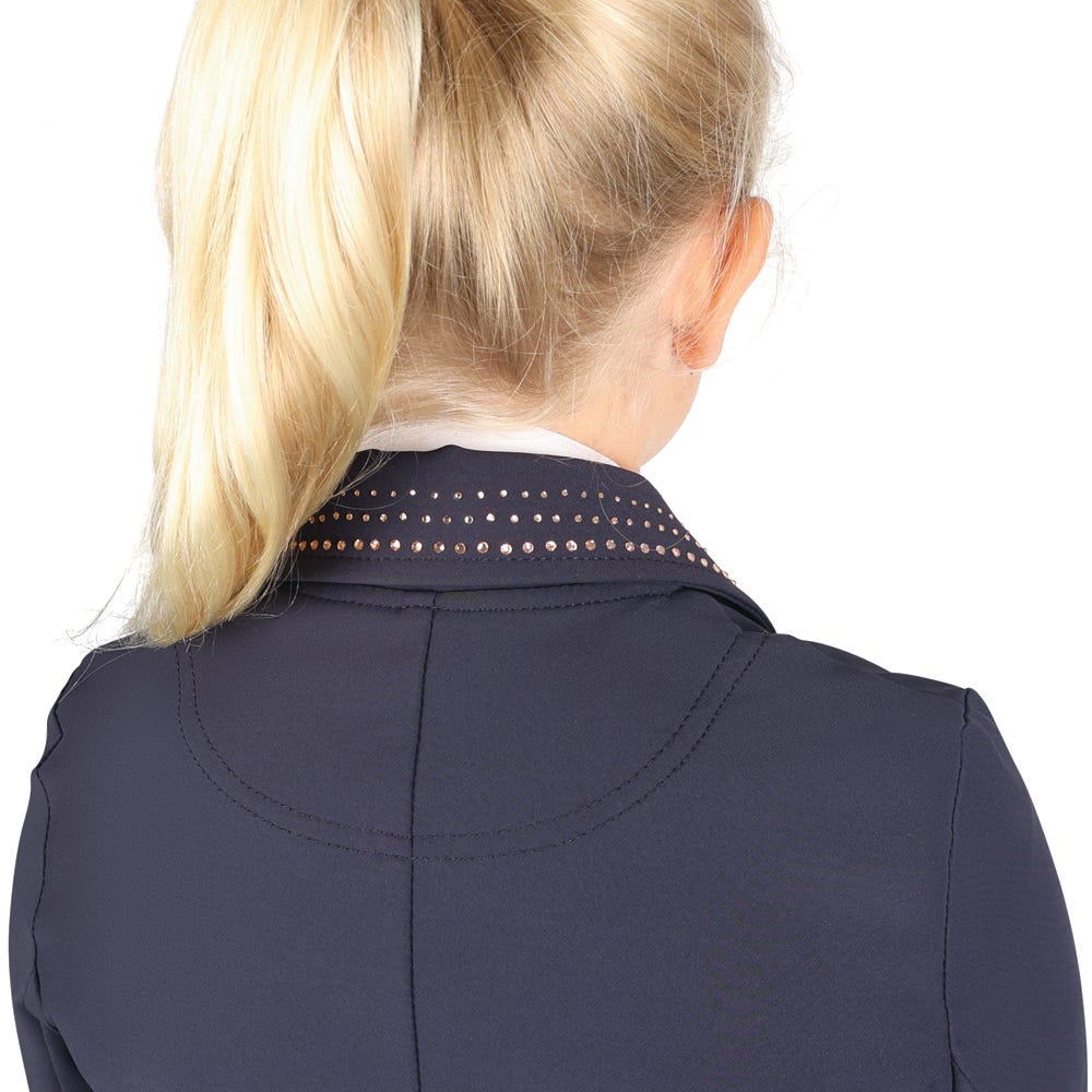 Hy Equestrian Children's Roka Royal Show Jacket #colour_navy-rose-gold