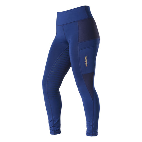 Firefoot Marsden Sticky Bum Children's Riding Tights #colour_navy-orange