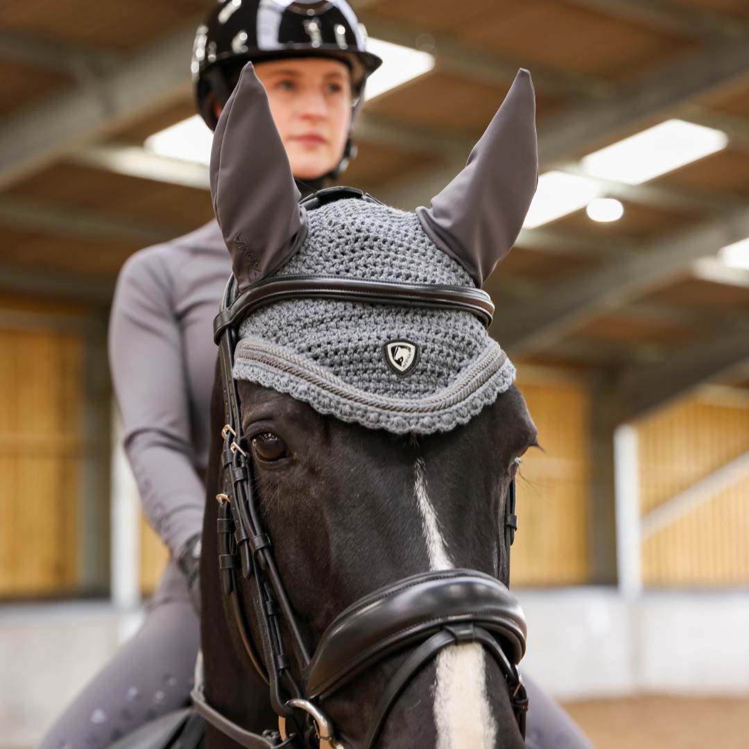 Shires ARMA Ear Bonnet #colour_grey