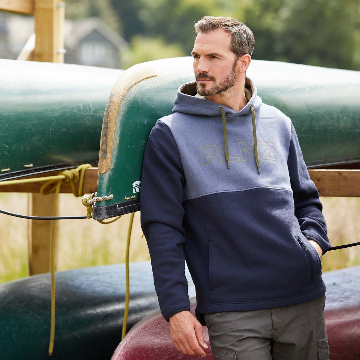 Ridgeline Mens South Island Hoodie #colour_navy-mix