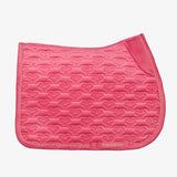 PS of Sweden Velvet Monogram Jump Saddle Pad #colour_scarlet-pink