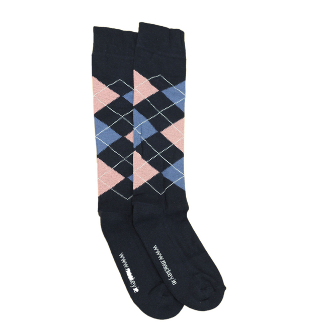 Mackey Original Sockies #colour_navy-jean-pink