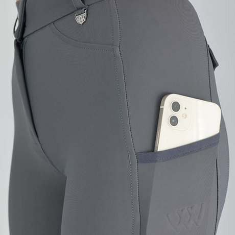 Woof Wear Hybrid Ladies Full Seat Riding Tights #colour_slate