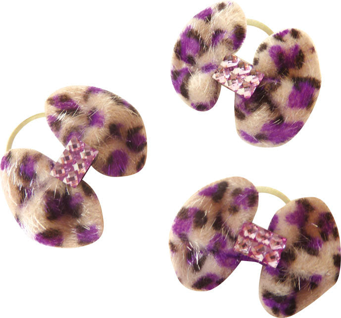 Equitheme Leopard Bows #colour_beige-purple
