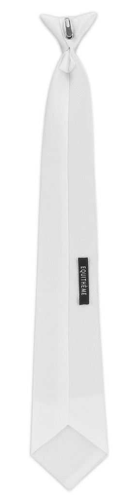 Equitheme Clip-On Trevira Pique Tie #colour_white