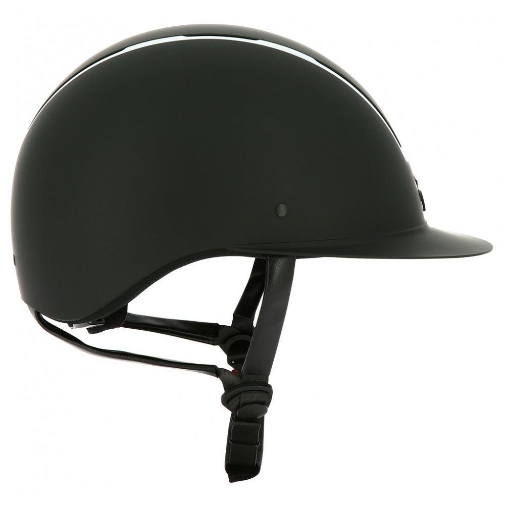 Equitheme Glint Mat Helmet #colour_black-silver