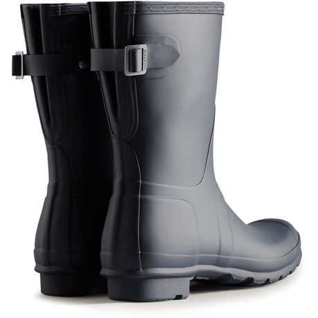 Hunter Original Women's Short Back Adjustable Wellington Boots #colour_navy