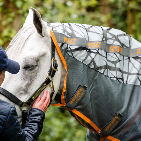 Horseware Ireland Amigo CamoFly Rug #colour_grey-orange