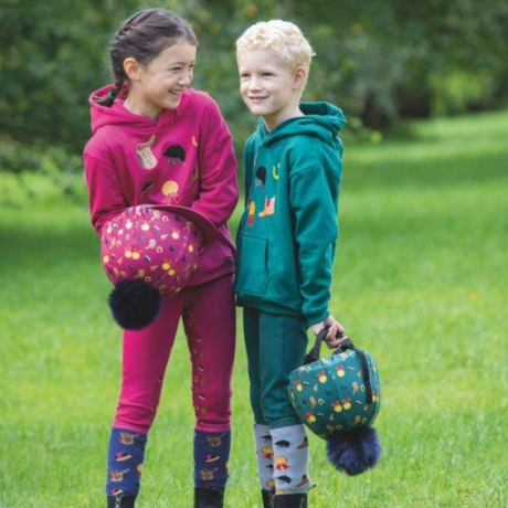 Shires Tikaboo Childrens Hoodie #colour_green #colour_raspberry