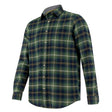 Hoggs of Fife Pitmedden Men's Flannel Check Shirt #colour_green-check