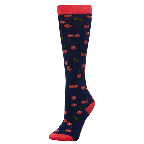 Dublin Single Pack Socks Childs #colour_navy-cherries