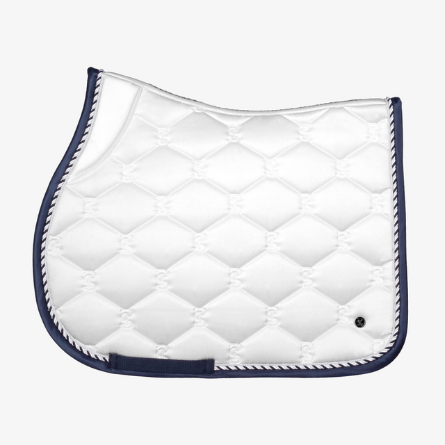 PS of Sweden White Signature Jump Saddle Pad #colour_white