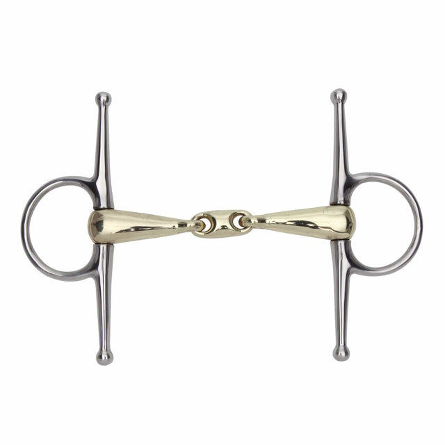 Shires Brass Alloy Full Cheek Snaffle with Lozenge