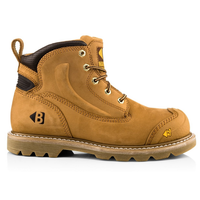 Buckbootz B650SM Goodyear Welted Safety Lace Boot #colour_honey