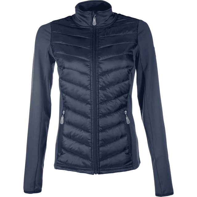 HKM Prag Style Jersey/Nylon Jacket #colour_deep-blue