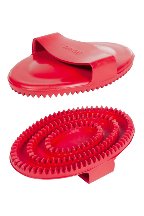 HKM Rubber Curry Comb, 14,5 x 9,5 cm #colour_red